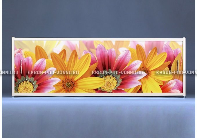 Раздвижной ФОТО экран - Flowers – купить по цене 8500 руб. в интернет-магазине в городе Уфа картинка 1