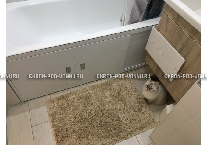 Экран из МДФ EMMY Монро 170 белый в алюминиевой раме – купить по цене 5800 руб. в интернет-магазине в городе Уфа картинка 2
