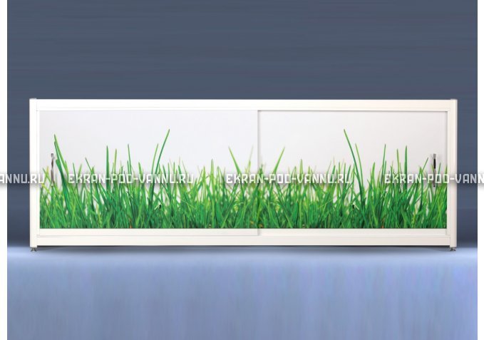 Экран на роликах EUROPLEX Трава – купить по цене 12400 руб. в интернет-магазине в городе Уфа картинка 1