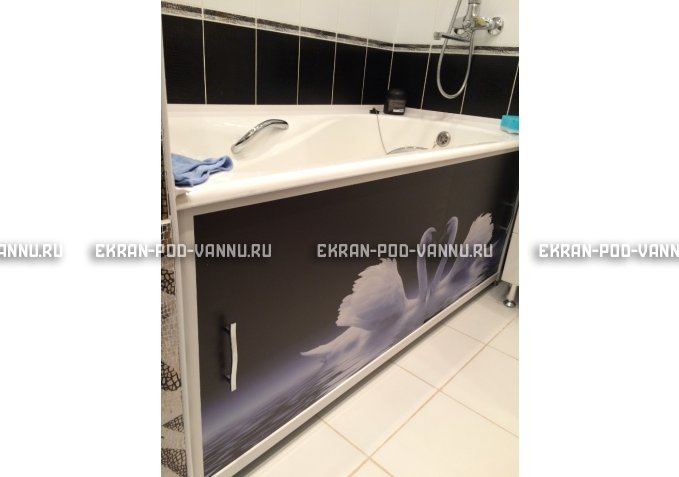 Раздвижной ФОТО экран - Лебеди – купить по цене 8500 руб. в интернет-магазине в городе Уфа картинка 2