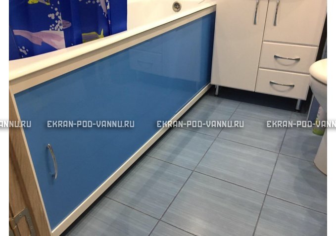 Раздвижной экран EUROPLEX Комфорт голубой – купить по цене 6750 руб. в интернет-магазине в городе Уфа картинка 1