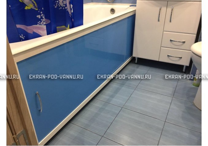 Раздвижной экран EUROPLEX Комфорт голубой – купить по цене 6750 руб. в интернет-магазине в городе Уфа картинка 3