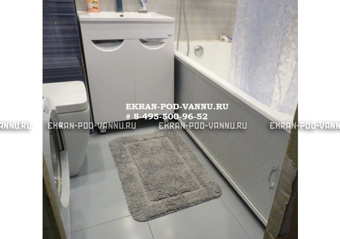 Раздвижной экран EUROPLEX Комфорт Серебро колотый лед – купить по цене 6550 руб. в интернет-магазине в городе Уфа картинка 2