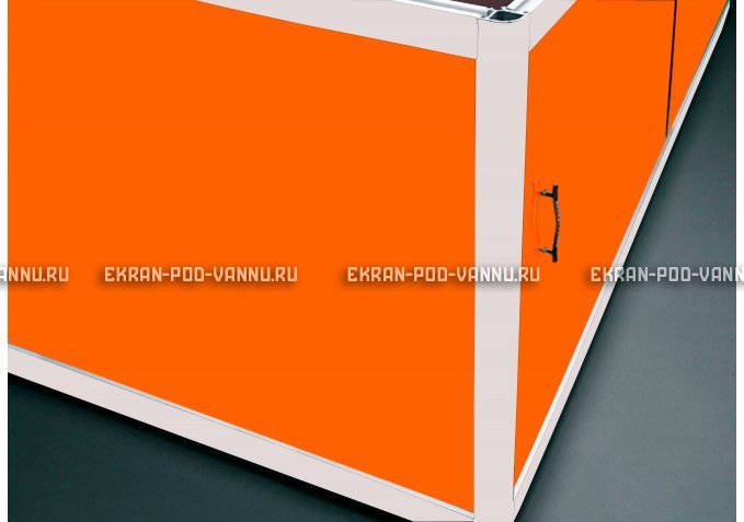 Угловой экран EUROPLEX Комфорт оранжевый – купить по цене 8180 руб. в интернет-магазине в городе Уфа картинка 1