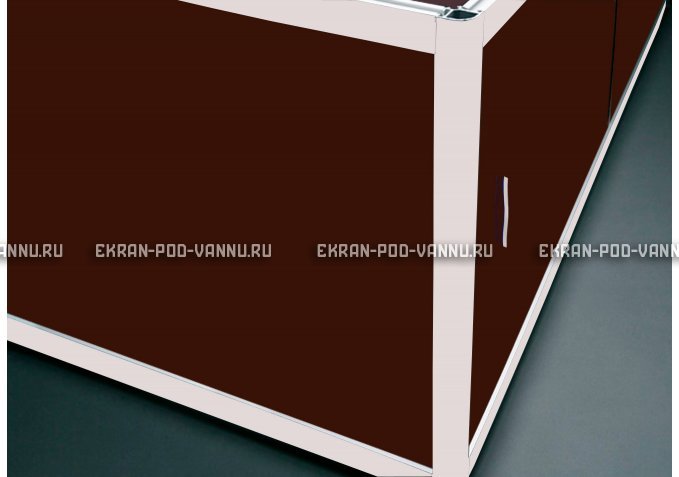 Угловой экран EUROPLEX Комфорт шоколад – купить по цене 8180 руб. в интернет-магазине в городе Уфа картинка 1
